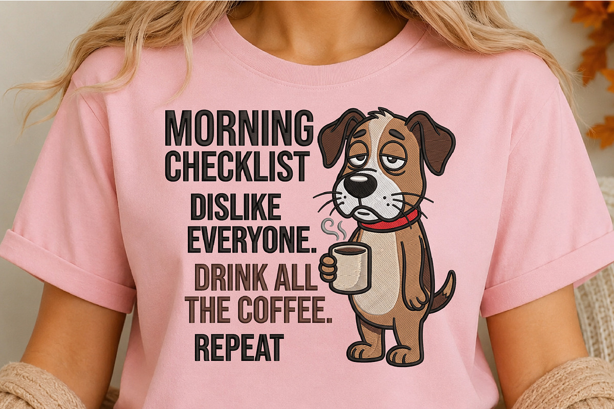 Funny Coffee Dog Morning PNG, an Object Illustration by DreamCafeArt (Photo 5 of 6)