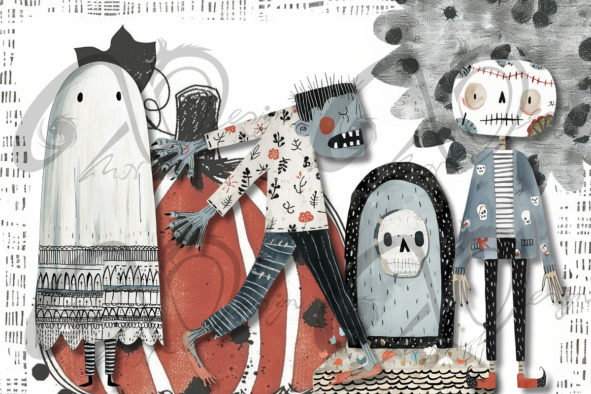 Whimsical Haunts: Cute Halloween, a Person Illustration by NiiiNArt (Photo 6 of 6)