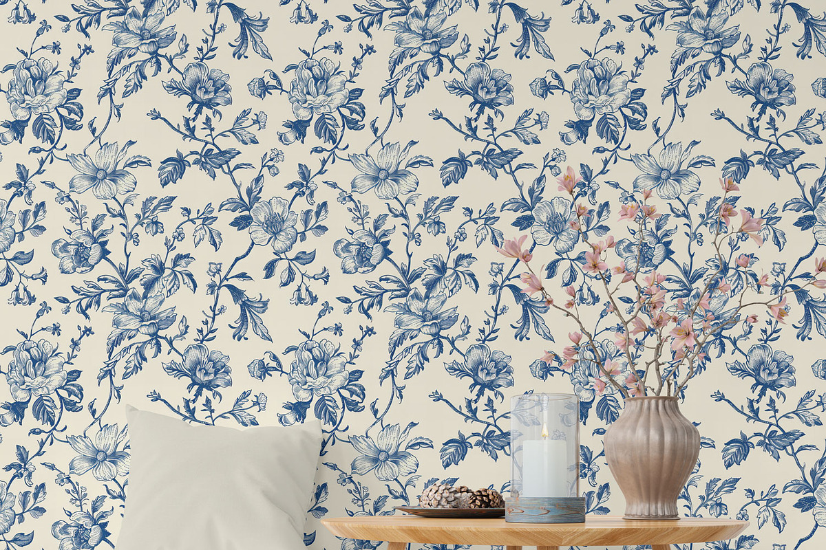 Toile De Jouy Vintage Floral Pattern, a Pattern Graphic by Olya Creative (Photo 5 of 8)