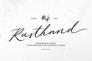 Rusthand - Rough Script, a Script Font by Bale Type