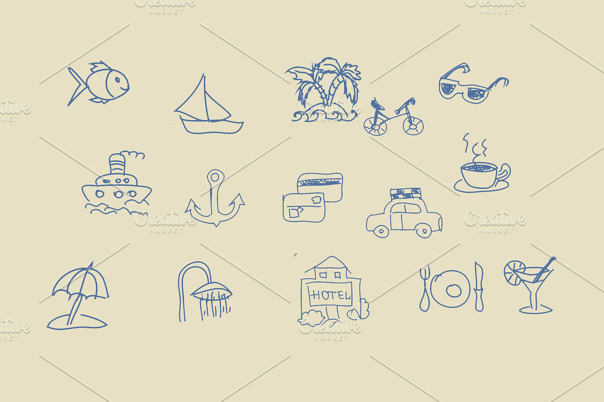 Collection of Vector Travel Icons, an Outline Icon by Arevka (Photo 3 of 4)