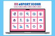 55 Gaming & eSports Icons, an Icon by Flat Icons (Thumbnail 1 of 7)