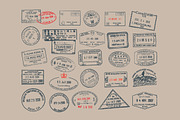 Passport & Postage Stamps and Badges, an Object Graphic by Seyyahil (Thumbnail 2 of 3)