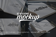 Lettering & Drawing Mockup Set 3, a Books & Magazine Mockup by AwesomeMockups (Thumbnail 1 of 5)