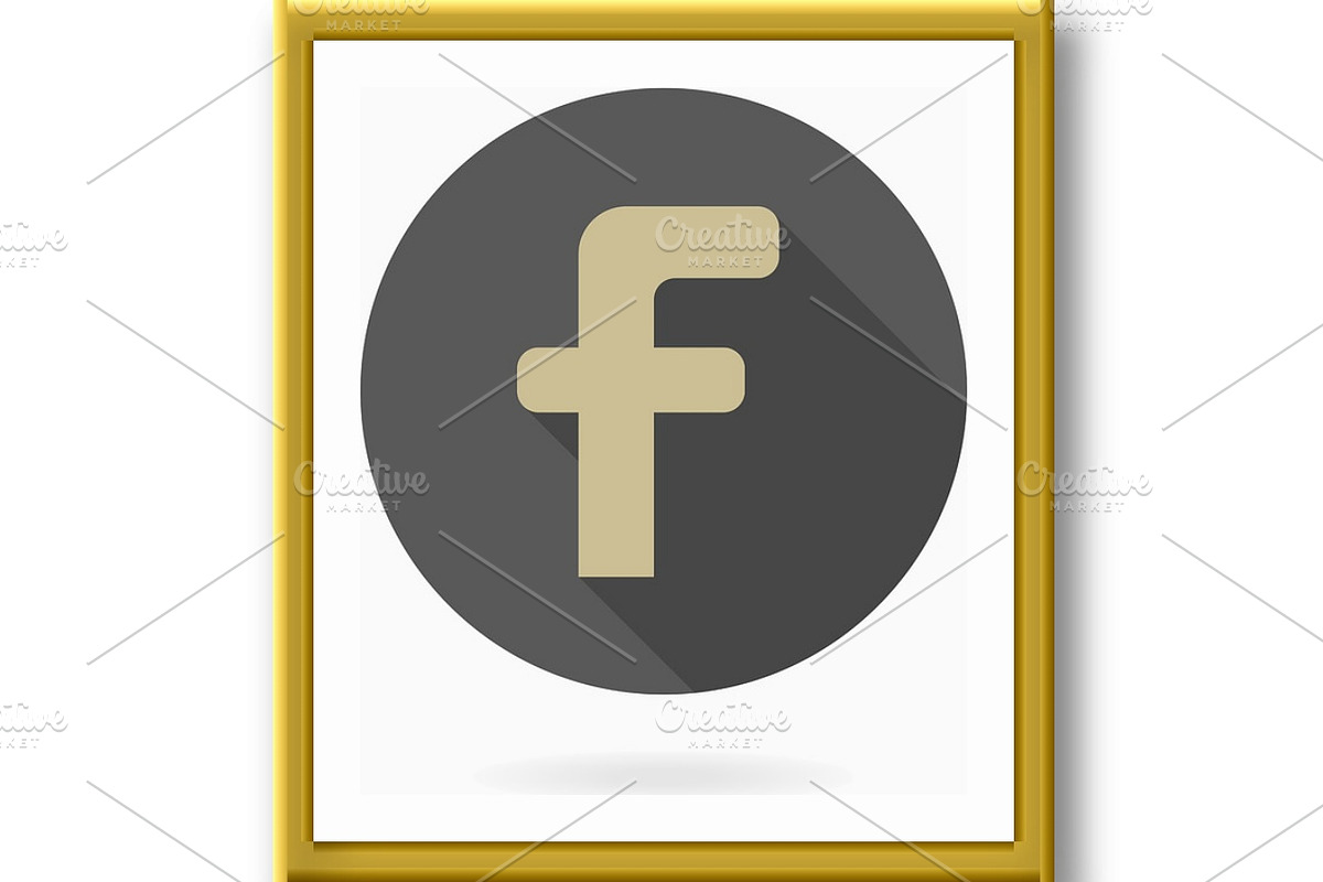 Fine Vector Flat Icon With Letter F, a Texture Graphic by FineArtStudio (Photo 3 of 3)