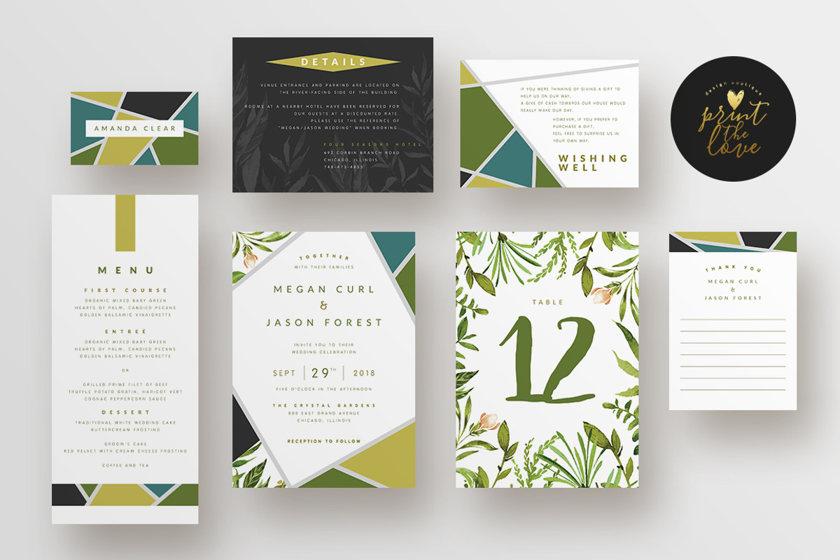 Wedding Invitation Suite - Botanika, an Invitation Template by Print The Love Boutique (Photo 3 of 4)