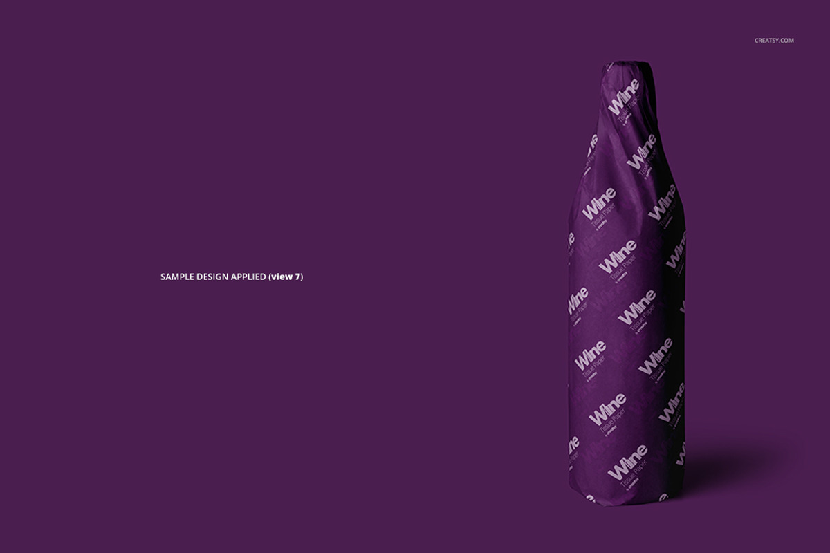 Wrapping Paper Wine Bottle Mockup, a Pens & Pencil Mockup by creatsy5 (Photo 12 of 27)