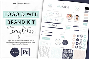 Website Branding Kit Canva + PSD