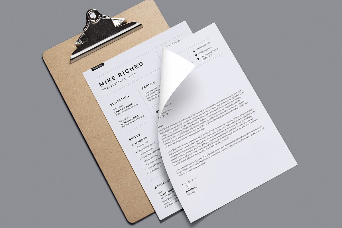 Clean Resume CV, a Resume Template by Aspect_Studio (Photo 3 of 6)