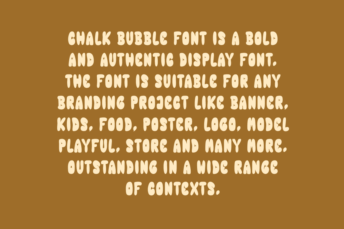 Chalk Bubble Font, a Handwritten Font by QR Design Studio (Photo 4 of 7)