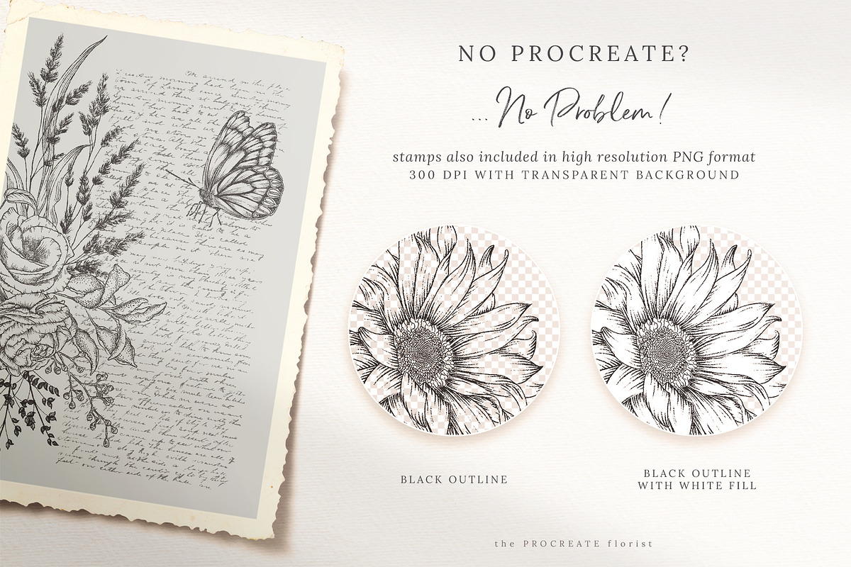 Floral Procreate Brushes and Stamps, a Brush Add-On by Sophia J Caldwell (Photo 15 of 18)