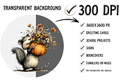 Quirky Woodland Animals PNG Clipart, a Seasonal Illustration by Craft Nest (Thumbnail 2 of 6)
