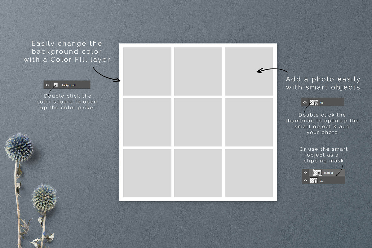 20x20 PSD Collage Board Templates, a Templates & Theme by Paperweight Memories (Photo 5 of 5)