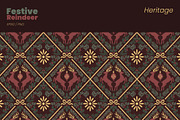 Festive Reindeer Seamless Pattern, a Background Graphic by moja doodle (Thumbnail 5 of 7)
