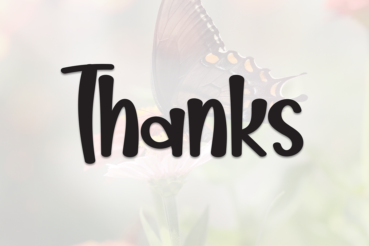 Butterfly Joyful | Script Font, a Handwritten Font by Scratchones (Photo 8 of 8)