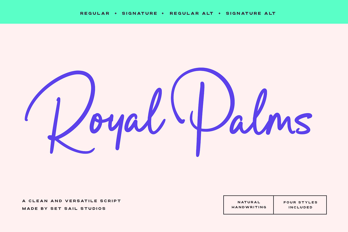 Royal Palms, a Handwritten Font by Sam Parrett (Photo 1 of 10)
