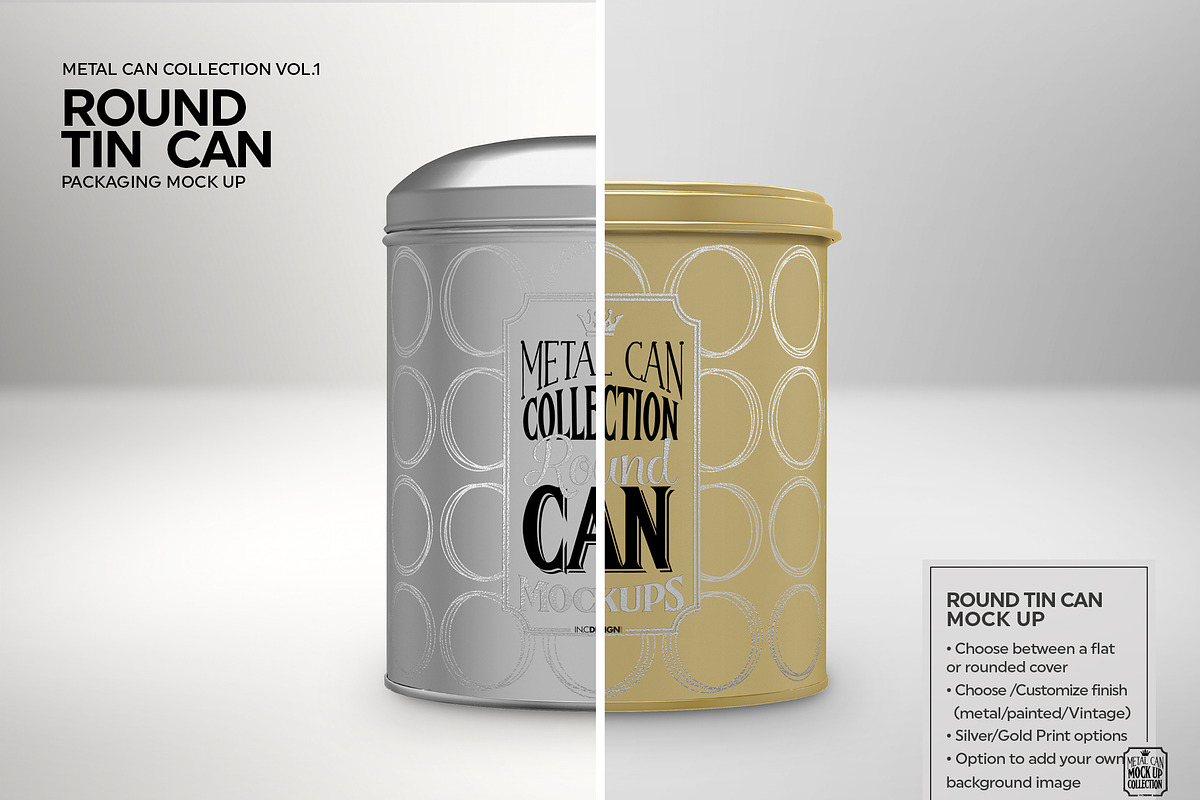 Vol1. Metal Can Mockup Collection, a Cups & Container Mockup by INCDesign (Photo 10 of 27)