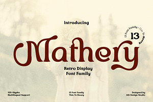 Mathery Typeface, a Serif Font by alit design