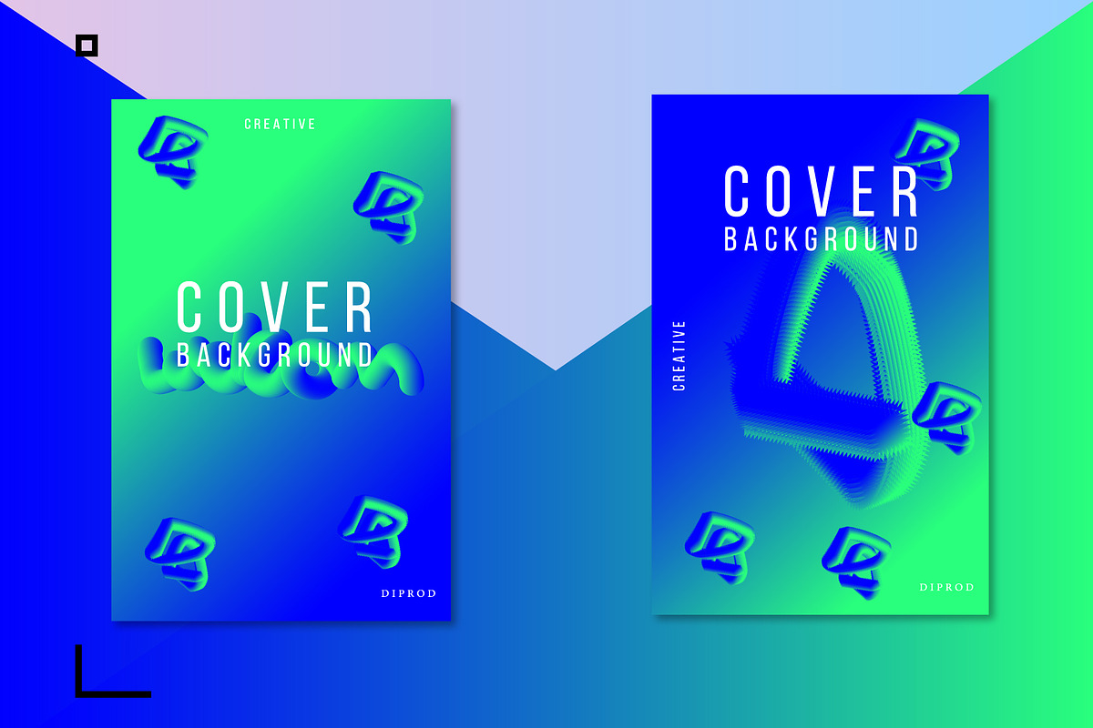 4 abstract fluid covers 3d posters, a Brochure Template by designbydi (Photo 3 of 3)