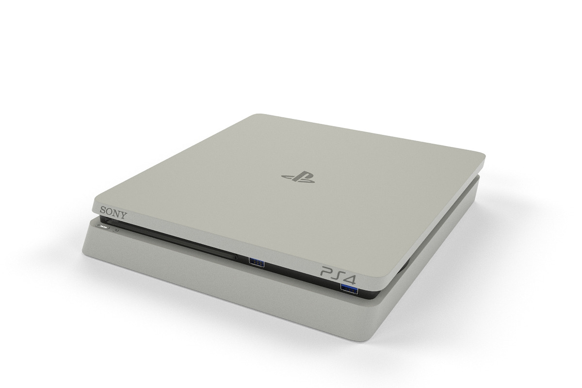 Sony PlayStation Slim (White), an Object 3D Model by Tedi Permana (Photo 1 of 6)