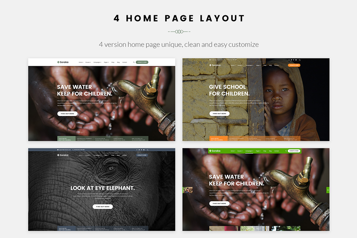 Soraka - Material Design Charity PSD, a Websites & App Template by No.13 (Photo 3 of 3)