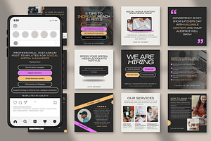 social media manager templates canva, a Templates & Theme by Elegant_Studio44