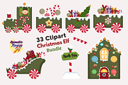 Christmas Elf Train Alphabet Clipart, a Seasonal Illustration by animatizmagix (Thumbnail 2 of 4)
