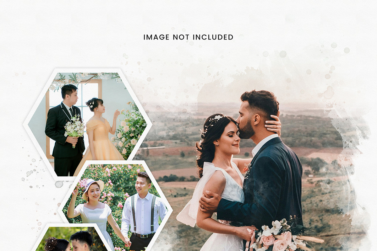 Watercolor Memory Photo Template, an Action Add-On by MRI STUDIO (Photo 2 of 10)
