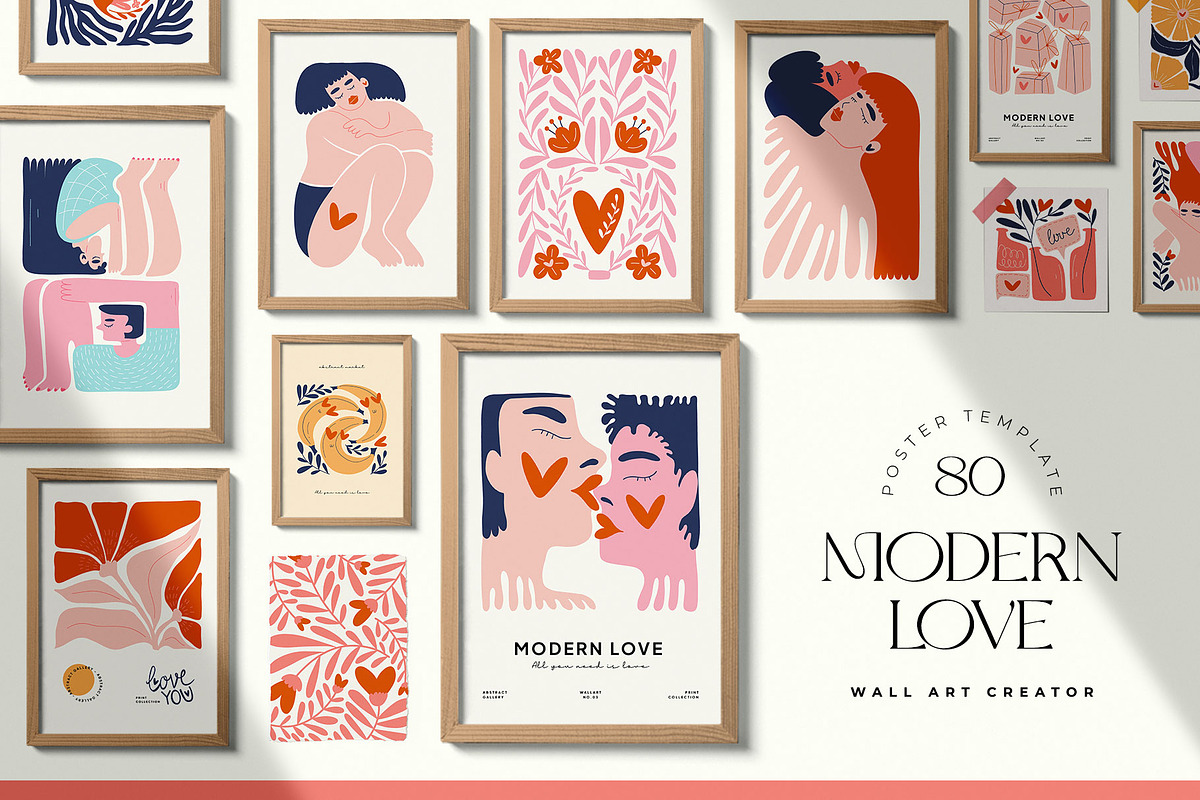 Modern Love Wall Art Creator, a Decorative Illustration by Leleka.Store (Photo 1 of 16)