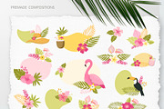 Summer Tropical clipart & patterns, an Illustration by Cozy pattern shop (Thumbnail 3 of 6)