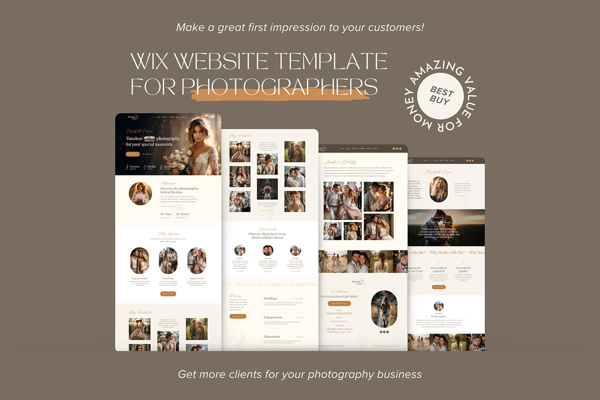 Photography Wix Website Template, a Wix Template by vectorocean (Photo 7 of 11)