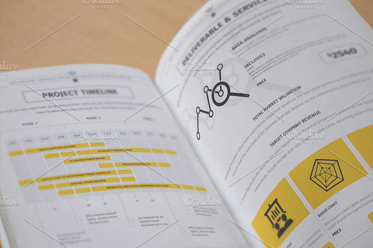 60+ Pages Bundle Proposal Pack -30%, a Stationery Template by Mastergfx (Photo 16 of 56)