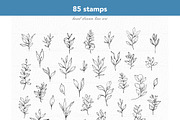 Greenery Procreate Stamps, a Brush Add-On by CaraulanStore (Thumbnail 3 of 8)