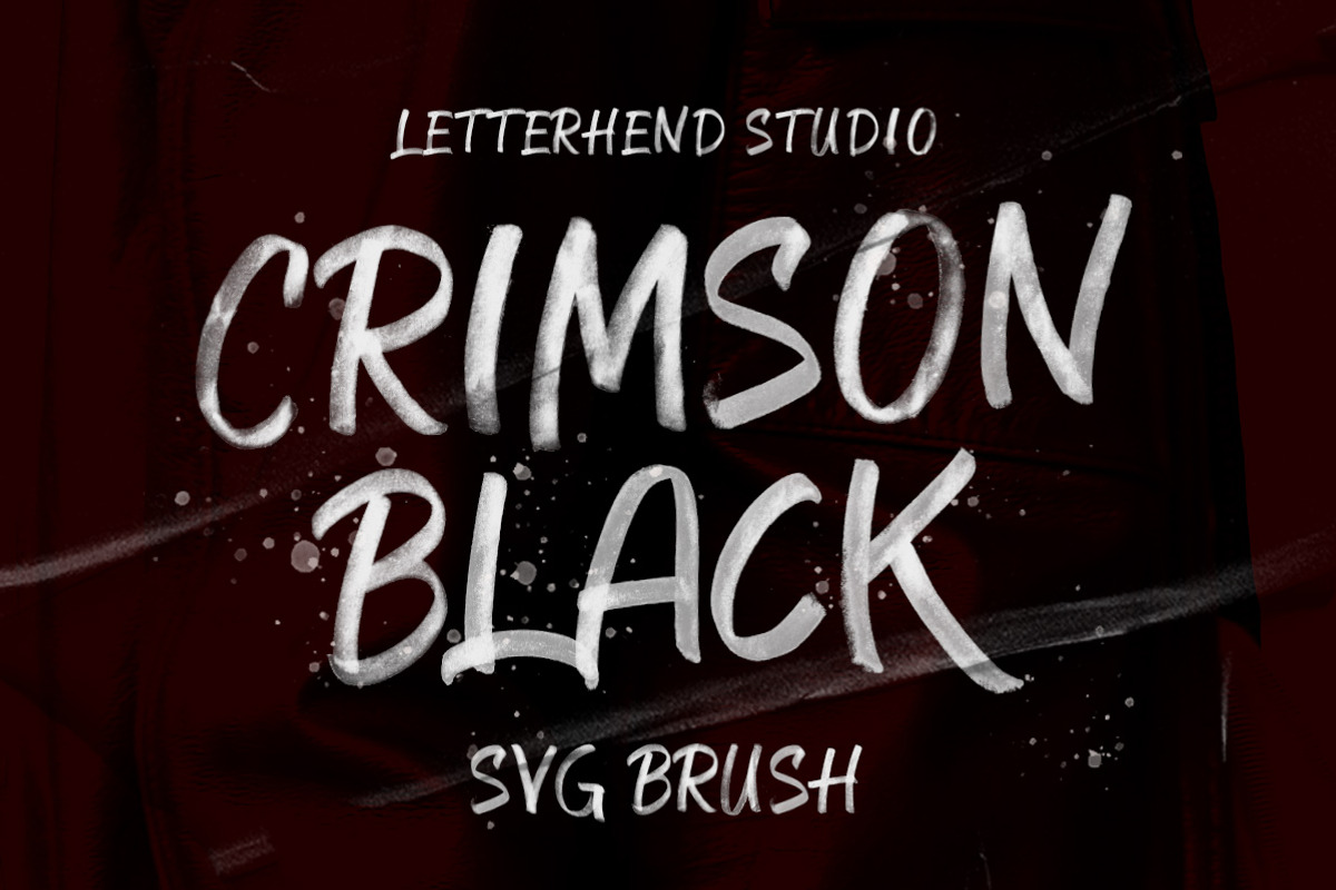 CRIMSON BLACK - SVG Brush Typeface, a Font by Letterhend Studio (Photo 1 of 9)