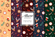 Christmas Seamless Pattern Bundle, a Pattern Graphic by Alwee Studio (Thumbnail 3 of 9)
