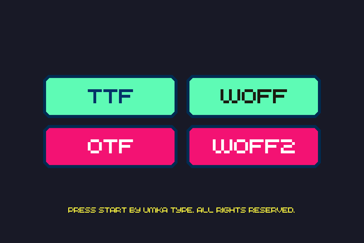 PressStart Pixel Game Font, a Sans Serif Font by alpercakici (Photo 7 of 13)