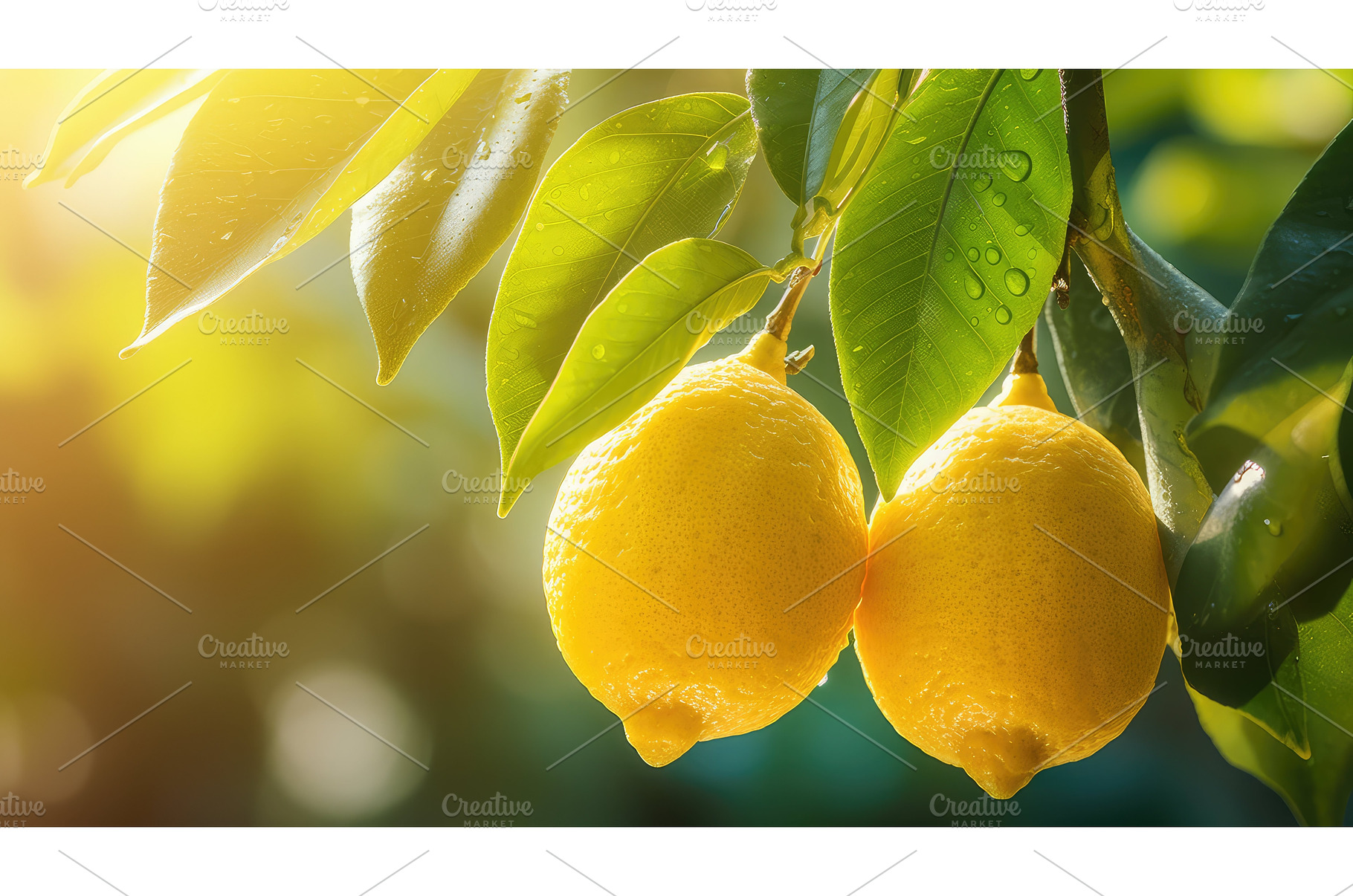 leaves two lemon yellow ai generated, a Food & Drink Photo by pikepicture
