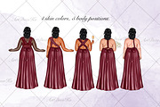 Bride and Bridesmaids Plus Size Art, a Person Illustration by DekoArt (Thumbnail 5 of 9)