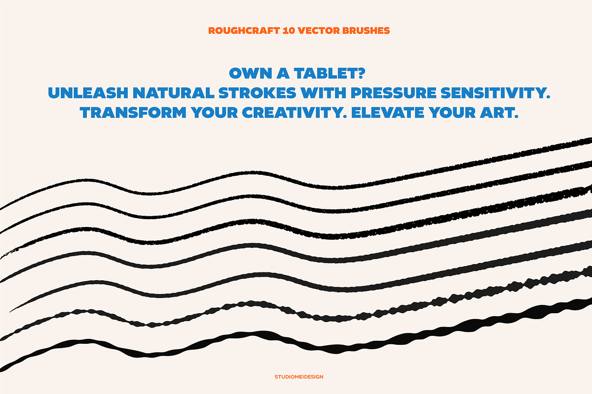 Rough Craft 11 VECTOR Brushes, a Brush Add-On by Studio Mei Design (Photo 4 of 13)