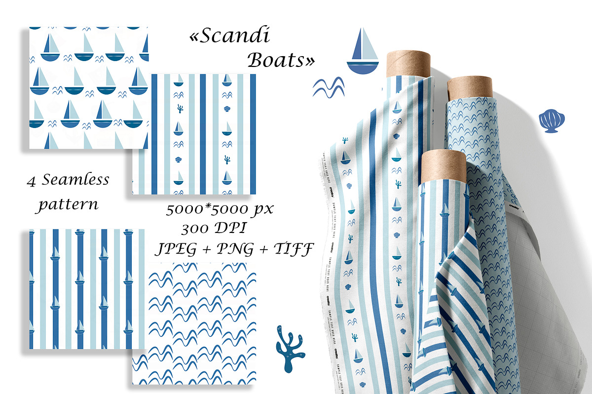 Scandinavian Kids Seamless Patterns, a Pattern Graphic by Oksana Dovhopol Art (Photo 1 of 15)