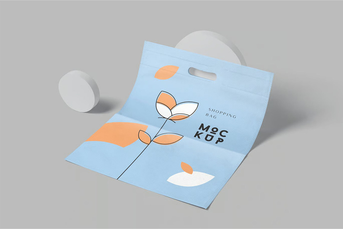 5 Beautiful Shopping Bag Mockups, a Packaging Mockup by megostudi0 (Photo 6 of 7)