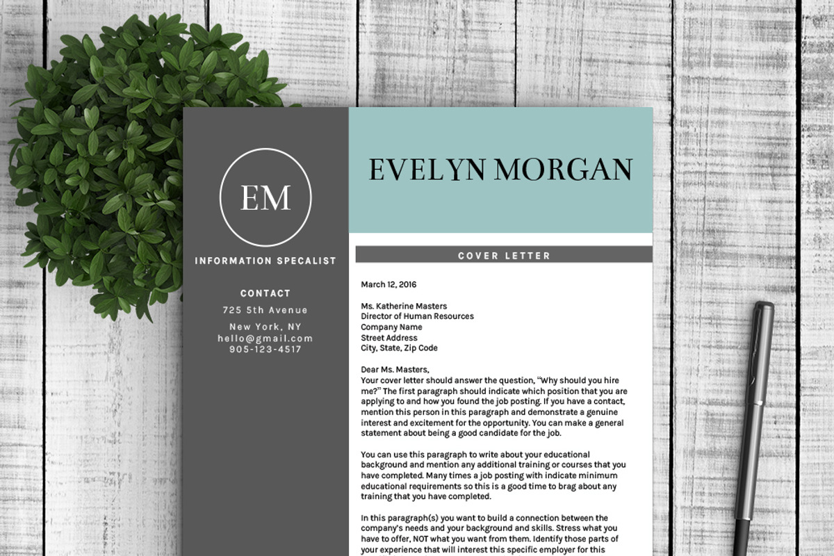 Resume & Cover Letter - Evelyn, a Resume Template by Resume Template Shoppe (Photo 2 of 4)