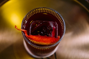 Negroni glass alcoholic drink cocktail mix pub, a Food & Drink Photo by Photo Drive Studio