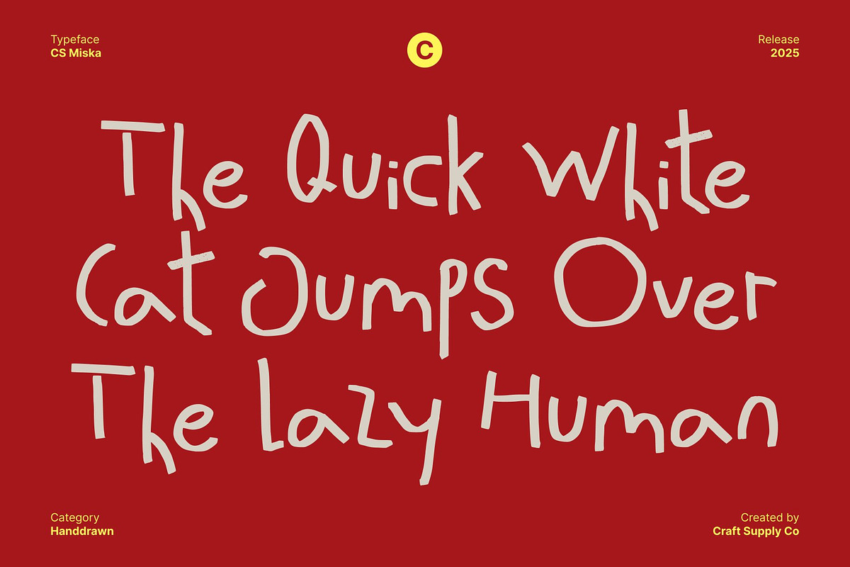 CS Miska – Messy Handwritten Font, a Handwritten Font by Craft Supply Co. (Photo 7 of 8)