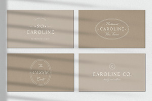 Caroline Minimal Logo Kit Ai,Eps,Psd