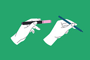 Artist hands holding stationery set, a Person Illustration by PaperTrident (Thumbnail 4 of 8)