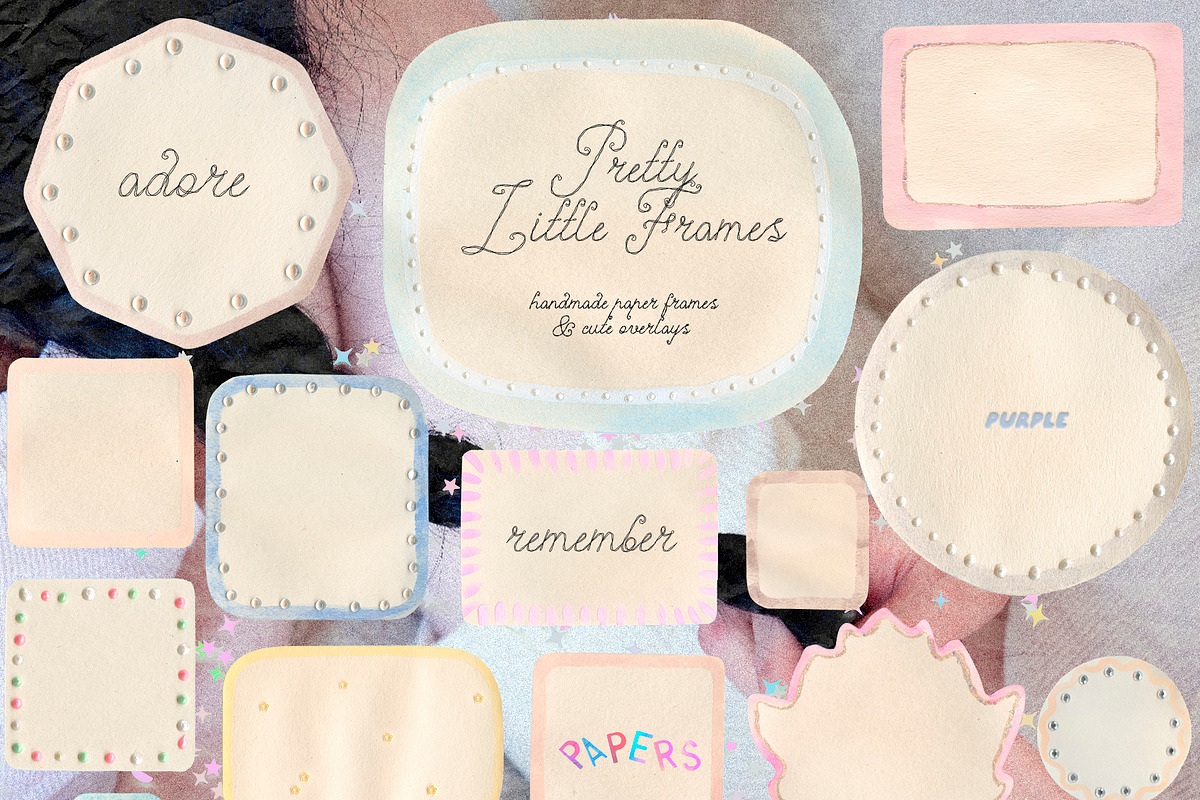 Handmade Paper Frames & Overlays, an Object Graphic by Purple (Photo 7 of 11)