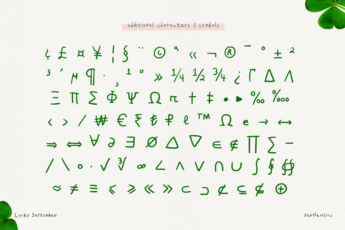 Lucky September Handwritten Font, a Handwritten Font by Perplexitics (Photo 12 of 13)