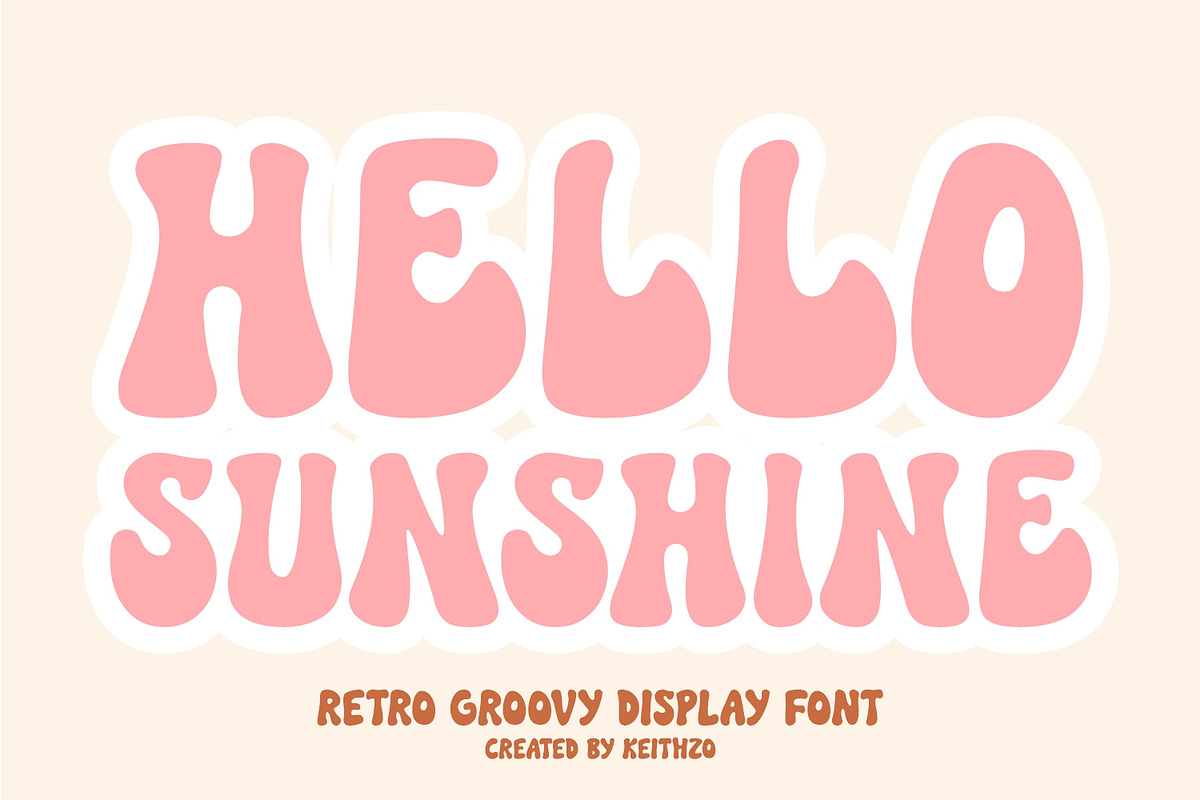 Retro Sunday - Retro Groovy Font, a Handwritten Font by Keithzo (Photo 3 of 8)