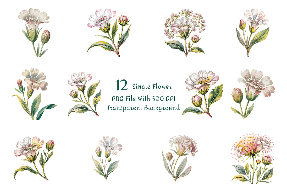 Baby's Breath Watercolor Clipart, a Decorative Illustration by ForhadGFX (Photo 9 of 14)